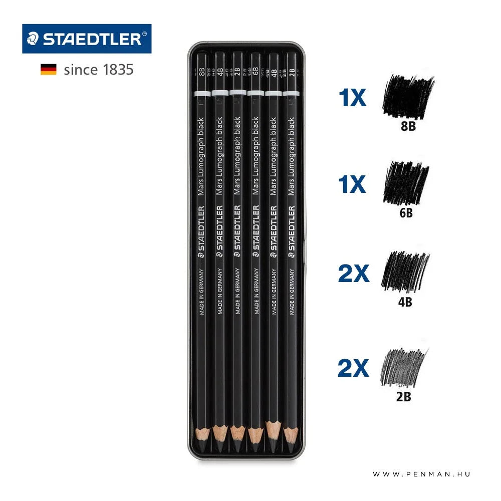 Lapices de carboncillo set x 6 - Staedtler